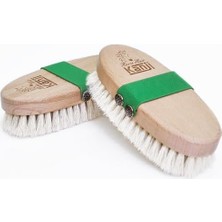 %100 Doğal At Kılı Masaj ve Kuru Fırçalama Için Yeşil Kemerli Vücut Peeling Selülit Fırçası