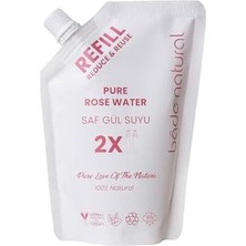 Bade Natural Gül Suyu Gözenek Sıkılaştırıcı Aydınlatıcı ve Arındırıcı Tonik Refill 200 ML%100 Doğal ve Saf