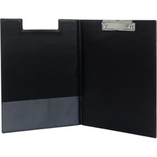 Plastik - A4 Kapaklı Sekreterlik Siyah, Bloknot Yazı Tablası, Clipboard