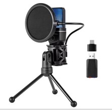 Rgb Kablosuz Bilgisayar Mikrofon 20-20KHZ Anc Gürültü Engelleme Profesyonel Podcast Mikrofon Kiti Tak Çalıştır USB Pc Dizüstü Bilgisayar Için Vlog Canlı Yayın Yanmai SF-777W (SF-777W)
