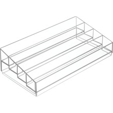 Idesign Tiered Cosmetics & Oje Düzenleyici, The Clarity Collection, 33 x 16,5 Cm, 8,8 Cm, Şeffaf