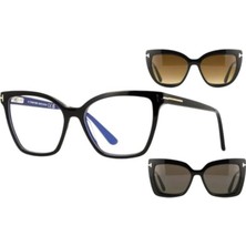 FT 5641 005 53 Tom Ford Klipsli (Clip-On) Güneş Gözlüğü