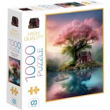 Games Pembe Ağaç 1000 Parça 2,2mm Kalınlık 48X68CM Profesyonel Hobi Puzzle Yapboz Serisi