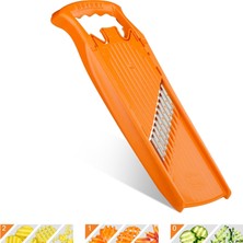 W- Powerline Crinkle Cut Slicer (Turuncu) • Sebzeler Için Dalgalı Mandolin • Dalga/ /kırışık Kesim • Kafes Patates Için Patates Dilimleyici