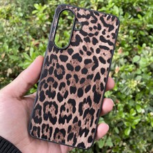 CepStok Samsung Galaxy A36 Kılıf Leopar Desenli Içi Kadife Kapak