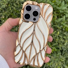 CepStok iPhone 14 Pro Kılıf Yaprak Desenli Parlak Darbe Önleyici Silikon Kapak