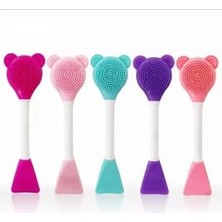 Tineke 3 In 1 Ayıcık Silikon Maske Sürme Peeling ve Temizleme Firçası Silikon Maske Spatulası