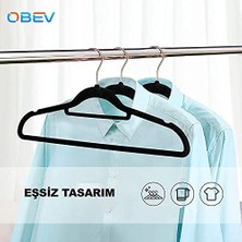 Armena Premium Kadife Askı Yüksek Kalite Dolap Askısı Pantolon Elbise Askısı 10 Adet Kaymaz Tasarım