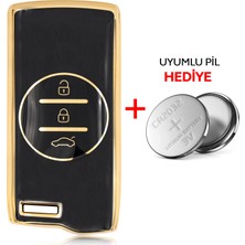 Rem Anahtar Tiggo 7 Pro Uyumlu Smart Nano Anahtar Kılıfı - Siyah