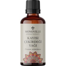 Monoville Kayısı Çekirdeği Yağı 30 ml Soğuk SIKIM%100 Saf ve Doğal (Apricot Kernel Oil)