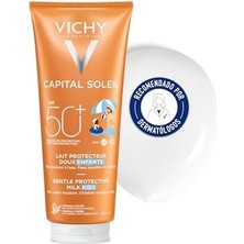 Vichy Capital Soleil Gentle Protective Milk Çocuklar Için Yüksek Korumalı Yüz ve Vücut Sütü Spf 50 (300 Ml)