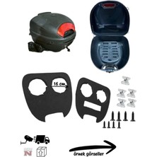 GMS Motosiklet Ses Sistemi Için Boş Çanta ve Hazır Kalıp Seti Içi Siyah + Vida Seti