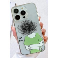 3gen Case Iphone 14 Pro Max Kılıf Desenli Şeffaf Silikon Kılıf Fine