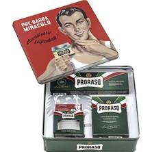 Proraso Vintage Set Klasik-Gino Tıraş Ürünleri Özel Metal Kutu ile Geleneksel Koku