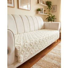 Şönil Bohem Kaymaz Koltuk Örtüsü 90X210 cm | 3 Kişilik Kanepe, Çekyat Örtüsü