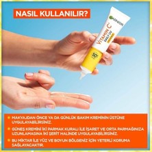 Garnier C Vitamini Parlak Günlük Güneş Koruyucu Fluid Yüz Kremi Görünmez Doku SPF50, 40 ml