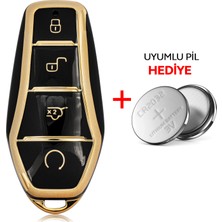 Rem Anahtar Atto 3 Dolphin Han Seal Tang Uyumlu Smart Nano Anahtar Kılıfı - Siyah