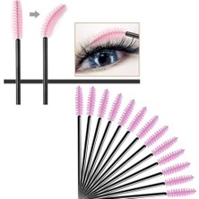 Hannah Kaş/kirpik Lifting Kalıcı Makyaj Uygulama Fırçaları Pembe/siyah Renklerde 100 Adet