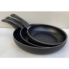 3 Parça Teflon Tava Sahan Seti 16/20/24 cm Yanmaz Yapışmaz Sahan Seti