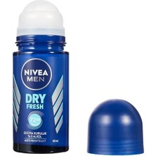 Nıvea Men Erkek Roll On Deodorant Dry Fresh 72 Saat Anti-Perspirant Koruma, Ekstra Kuruluk, 50 ml