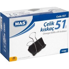 937 Omega Çelik Kıskaç 51 mm -Siyah-