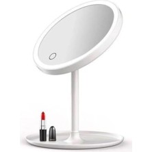 Busstier Dokunmatik LED Işıklı Usb'li Yuvarlak Masa Üstü Makyaj Aynası: Aydınlatmalı ve Portatif Tasarım