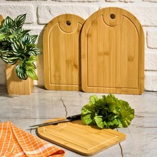 3 Lü Set Oval Kesme Tahtası Peynir Servis Sunum Tepsi Et Sebze Doğrama Tahtası 3 Adet