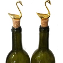 Figürlü 2 Adet Mantar Tıpa - Şarap Yağdanlık Şişe