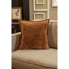 Visionario Kırlent Kılıfı - İthal Kadife 45x45 cm Dekoratif Ev Aksesuarı Kiremit