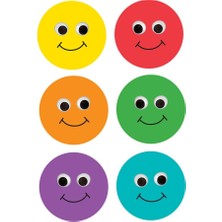 33710 Ürünler Mutlu Çok Renkli Gülen Yüz Sınıf Aksanları - Yaratıcı Öğretim Kaynakları - 6 Inç, 30'lu Paket, 6"