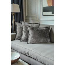 Visionario Kırlent İthal Kadife Kumaş 3'lü Set - Yumuşak Dokulu Dekoratif Özel Tasarım Kırlent Kılıfı - S05