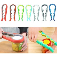 4 Fonksiyonlu Metal Üzeri Silikon Şişe Kavanoz Kapağı Açma Aparatı