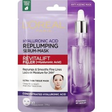 L’oréal Paris Revitalift Filler Dolgunlaştırıcı Serum Maske 28 g Hyaluronik Asit İçeren Özellikler