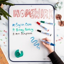 Velleda 1701 Eco Yuvarlak Uçlu Beyaz Tahta Kalemi, Kırmızı, 12'li Kutu, Kolay Silinebilen Mürekkep, Sabit Yuvarlak Uç