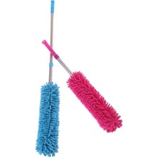 130 cm Teleskopik Uzatılabilir Mikrofiber Yumuşak Başlıklı Toz Alma Fırçası, Püskülü, Bükülebilir Dip Köşe Başlık, Boşluk Temizleme ve Almak Için Uzayabilir Makrna Mop