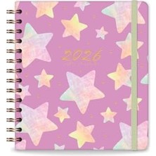 2026 18X20 Spiralli Haftalık Kare Ajanda 12 Aylık - Yıldız