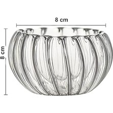 Dekoratif Cam Lokumluk, 8x8 Cm, 6'lı Set