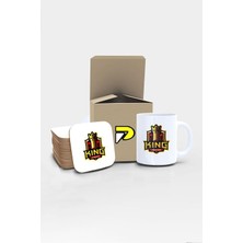 Satranç Tasarımlı Baskılı Kupa Bardak Seti, Eğlenceli Özel Hediye Mug