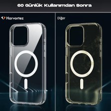 15, Magsafe ile Uyumlu Güçlü Manyetik Kılıf, Sararmaz Sert Pc Çevre Dostu Kapak, Ahize/hoparlör Filtreli, Gerçek Buton Hissi, Kamera Yükseltili, Ince Kapak, (Şeffaf)