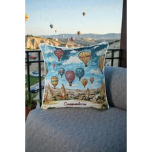 Visionario Kırlent Kılıfı Goblen Dokuma - Dekoratif Çift Taraflı Biyeli 45x45 cm