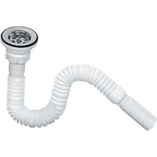 Lavabo Gider Hortumu/körüklü Lavabo Sifonu/eviye Gider Borusu (Paslanmaz Çelik Süzgeçli ve Vidalıdır)