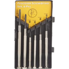 W 2251, Saatçi Tornavida Seti 6 Parça, Gri, Siyah