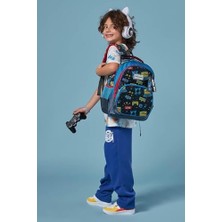 Siyah Mavi Gamer Ilkokul ve Günlük Sırt Çantası - Erkek Çocuk