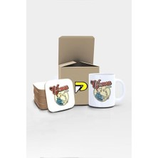 Woman Power Kadın Gücü Tasarımlı Baskılı Kupa Bardak Seti, Eğlenceli Özel Hediye Mug