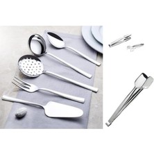 Deniz Servis Takımı - Kepçe Kevgir Kaşık Seti 8 Prç.