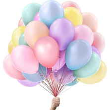 25 Adet Karışık Pastel Renkler Parti Balonları Doğum Günleri, Düğünler ve Yıldönümleri Için Renkli Gökkuşağı Tekrar Kullanılabilir Parti Balonları -%100 Doğal Balon 25 Adet