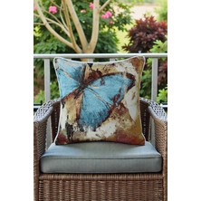 Visionario Kırlent Kılıfı Goblen Dokuma - Dekoratif Çift Taraflı Biyeli 45x45 cm