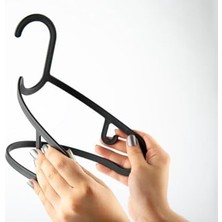 Life 10 Adet Plastik Siyah Elbise Gömlek Pantolon Askısı MIT1128