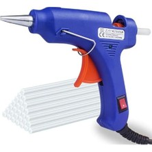 Mini Silikon Tabancası, 20W Elektrikli Yapıştırıcı Tabancası, 16 Adet Ince Silikon Çubuk ile