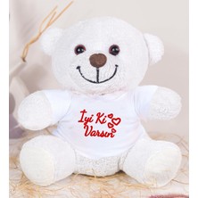 Özgüner Oyuncak 20-25 cm Tişörtlü Pelüş Ayıcık, 20 Cm, Yumuşak Ayıcık, Sevgiliye Hediye,ayı,peluş Ayıcık,plush Toys,oturan Ayı,ofis Hediyesi,renkli Ayıcık,iyi Ki Varsın,tişörtlü,ayıcık (Beyaz Ayıcık)